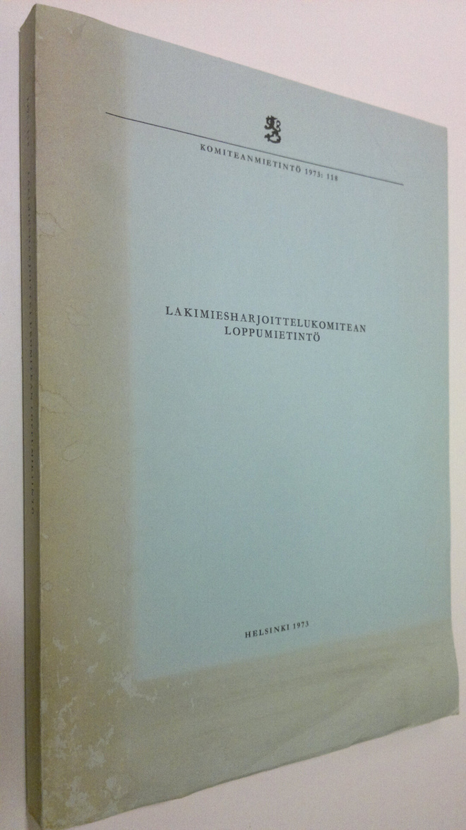 Lakimiesharjoittelukomitean loppumietintö
