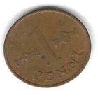1963 1 PENNIN KOLIKKO KÄYTETTY - pikkukuva 1