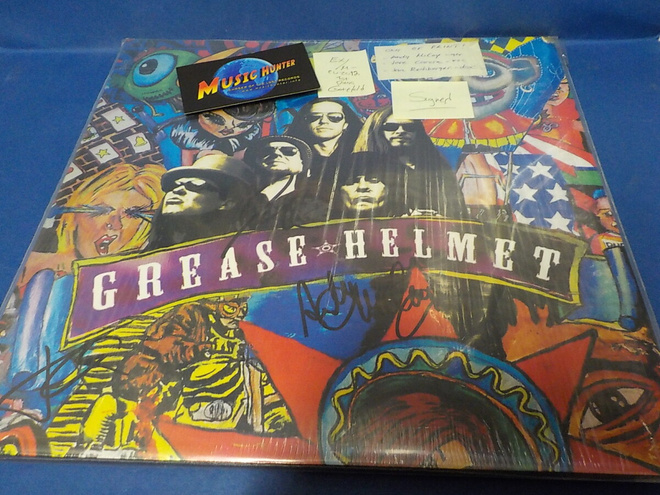 GREASE HELMET - S/T EX/M- LP KOLMELLA NIMMARILLA
