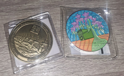 Geokätköily kolikot,geocoin 2005/2006 2kpl
