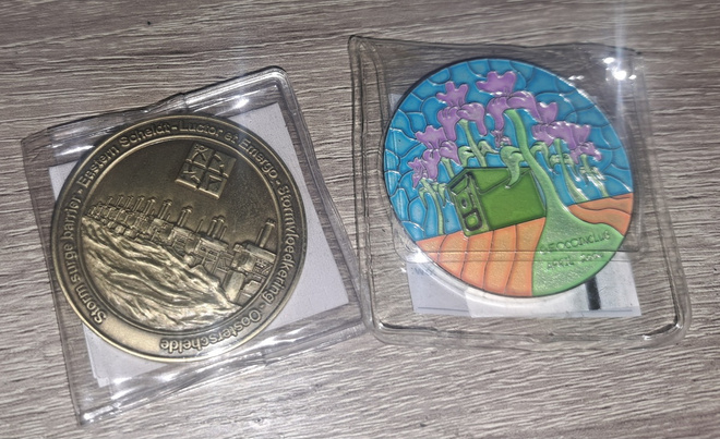 Geokätköily kolikot,geocoin 2005/2006 2kpl