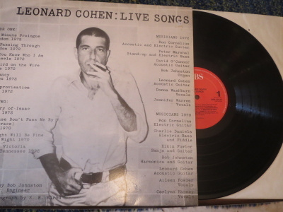 Leonard Cohen: Live Songs LP