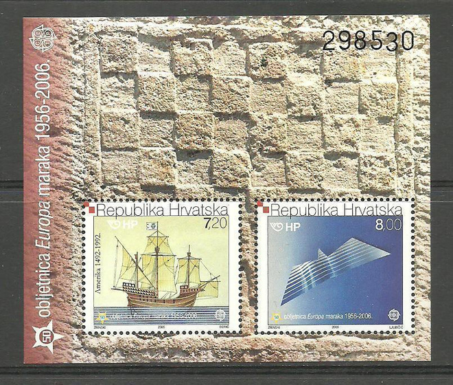 KROATIA EUROPA CEPT -merkit blokki 2006 **