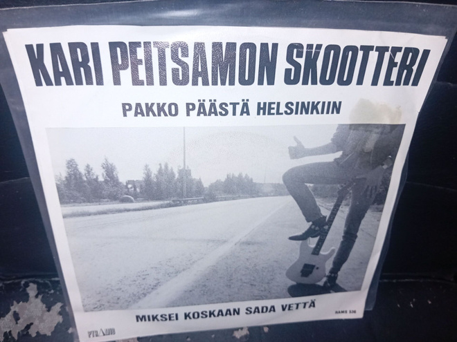7"single Kari Peitsamon Skootteri Pakko päästä Helsinkiin