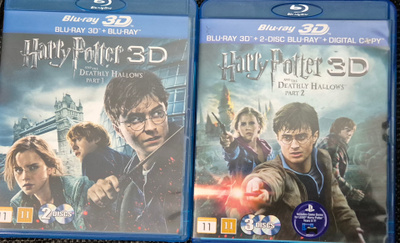 Harry Potter ja kuoleman varjelukset 1&2 3D -Blu-Ray