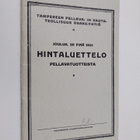 Tampereen pellava- ja rautateollisuus osakeyhtiö : hintal... - pikkukuva 1