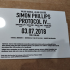 Simon Phillips mainoskortti/pääsylippu 2018 - pikkukuva 2