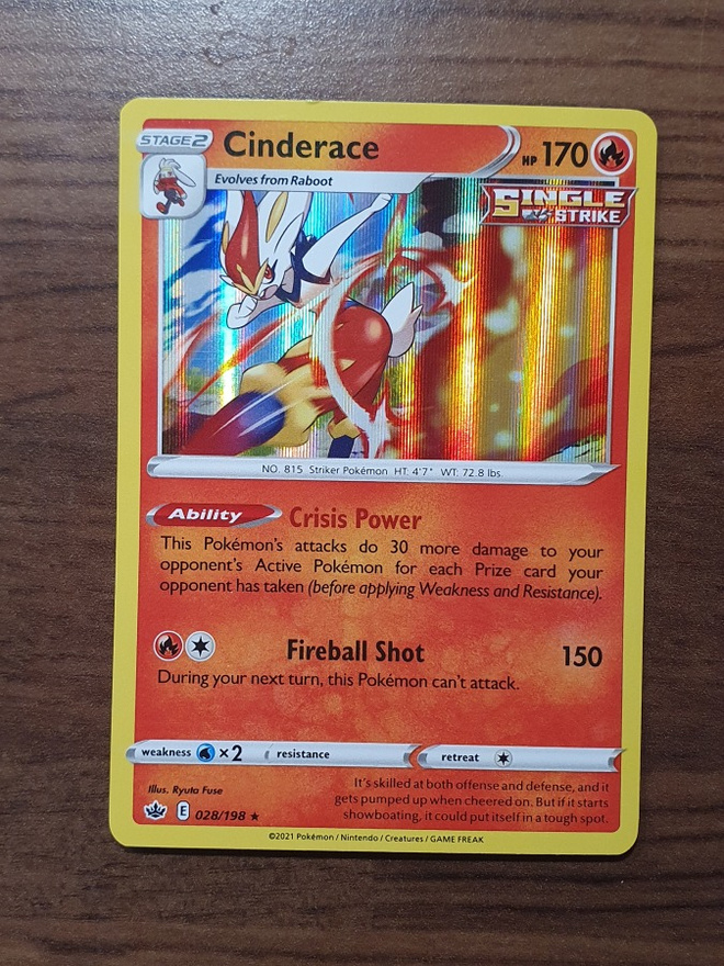 Pokemon Cinderace 028/198 Holo Rare