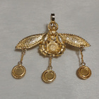 Vintage Hopea solkiRiipus Malia kullattu 925 - pikkukuva 1