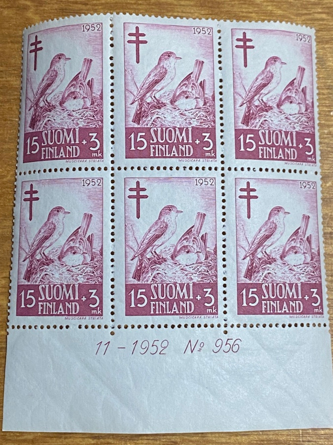 TUB 1952 15MK+3MK NUMERO KUUSILO**