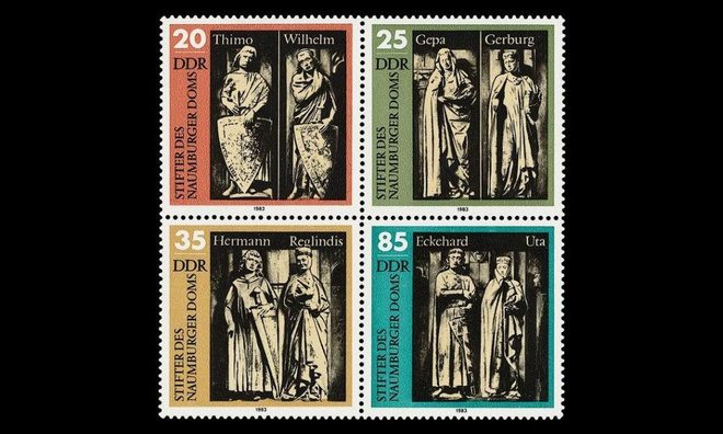 DDR 2808-11_vb ** Naumburgin tuomiokirkon perustajia (1983)