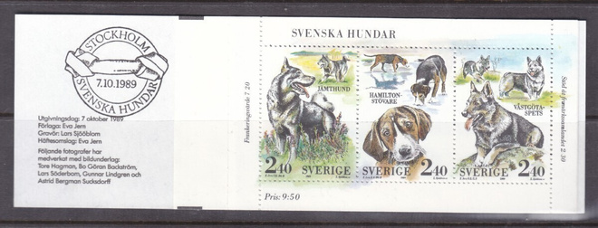 Ruotsi 1989 Koiria vihko