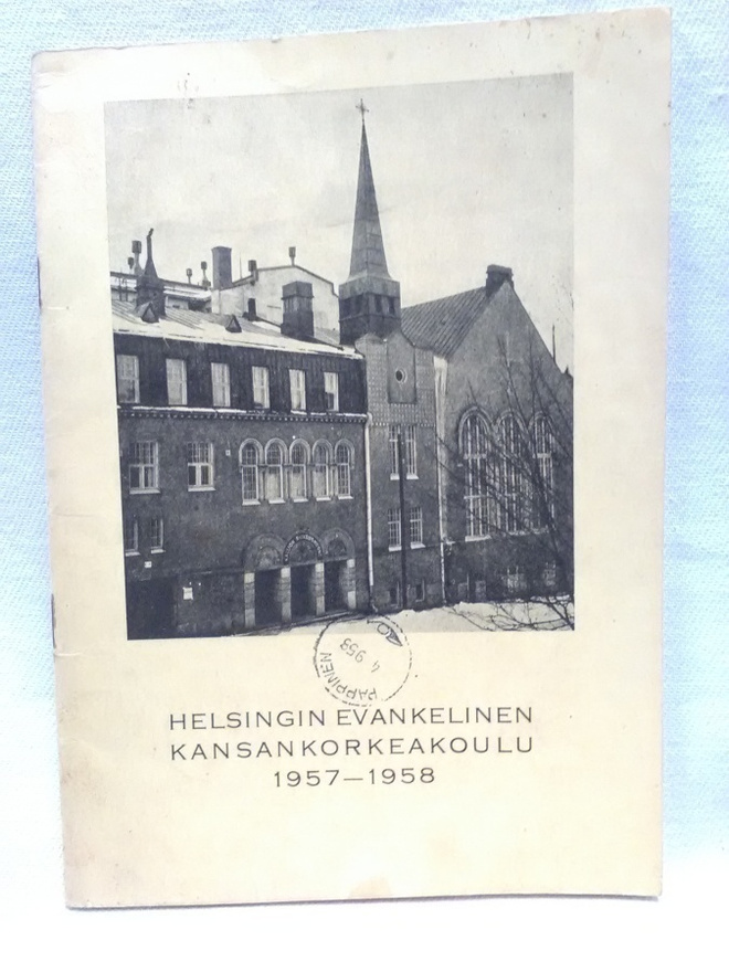 Helsingin Evankelinen Kansankorkeakoulu 1957-1958