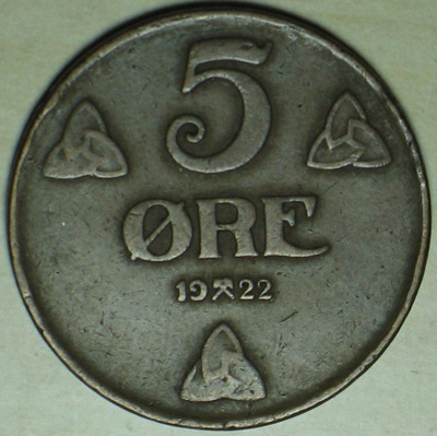 1922 Norja 5 Ore