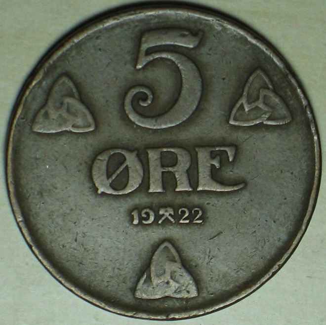 1922 Norja 5 Ore