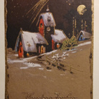 Kirkko Jouluyönä, kultausta, tunnelmaa, p. 1931 - pikkukuva 1