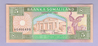 Somaliland 5 Shillings v.1994 UNC P-1