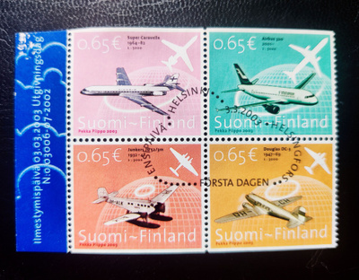 2003 Ilmailun Historiaa ( LaPe V58 ) FDC - leimattu