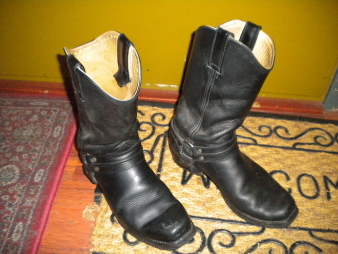 Mustat tylpät Biker Bootsit koko 43