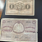 Suomen pankin 10 ja 1 markan setelit 1900 luvun alkupuolelt - pikkukuva 1
