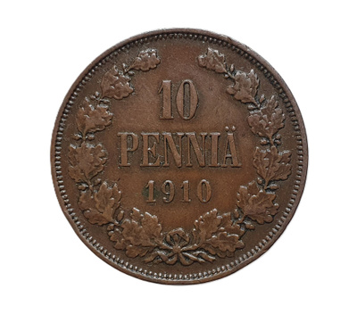 Suomi 10 Penniä - 1910 -