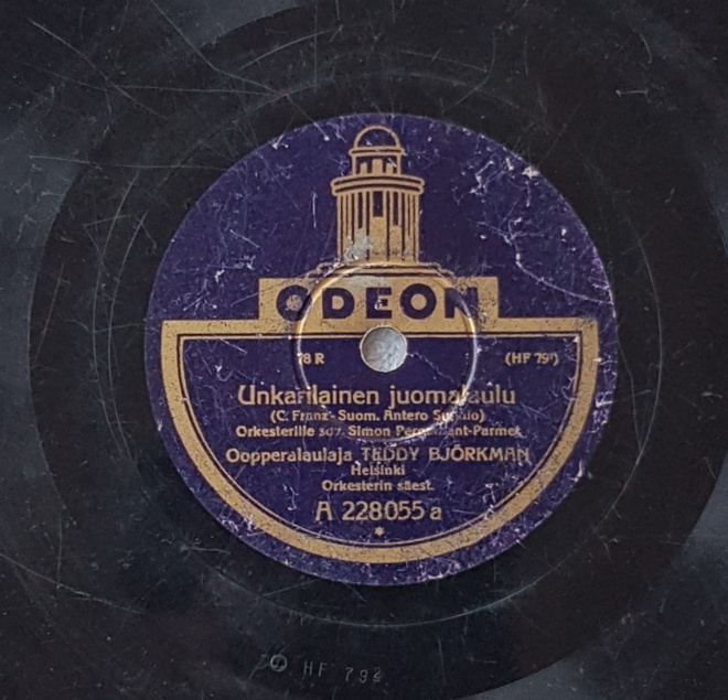 Savikiekko 1929 - Teddy Björkman - Odeon 228055