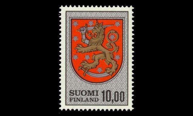743x ** Vaakuna 10 mk x-paperi (1974)