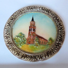 Savonlinnan Tuomiokirkko - seinälautanen - kipsiä - 33 cm - pikkukuva 1