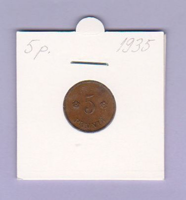 5 penniä v.1935 KM#22