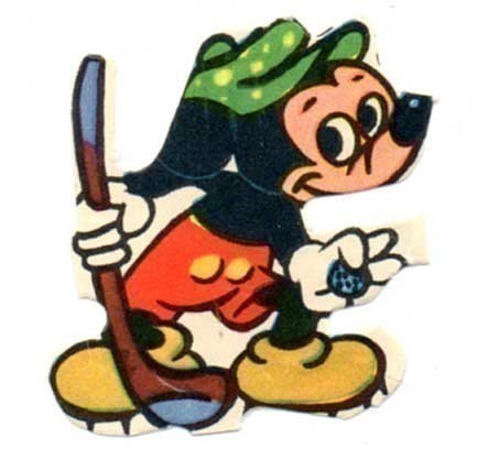 WANHA DISNEY / Mikki Hiiri golffaamassa. 1960-l.