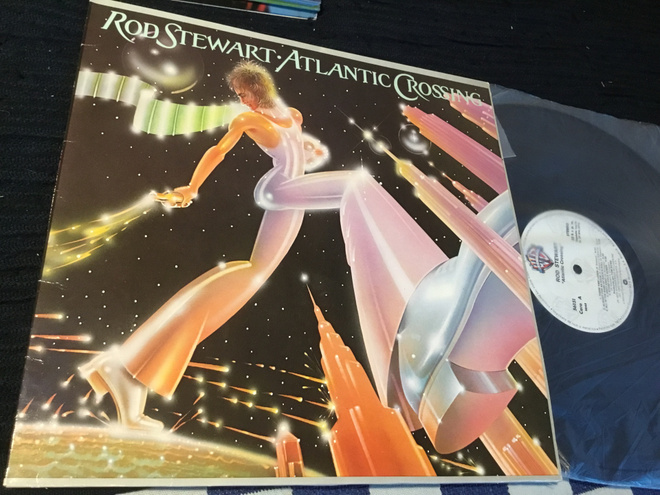 Rod Stewart Atlantic crossing 1975 Esp press ja Nm upea lp