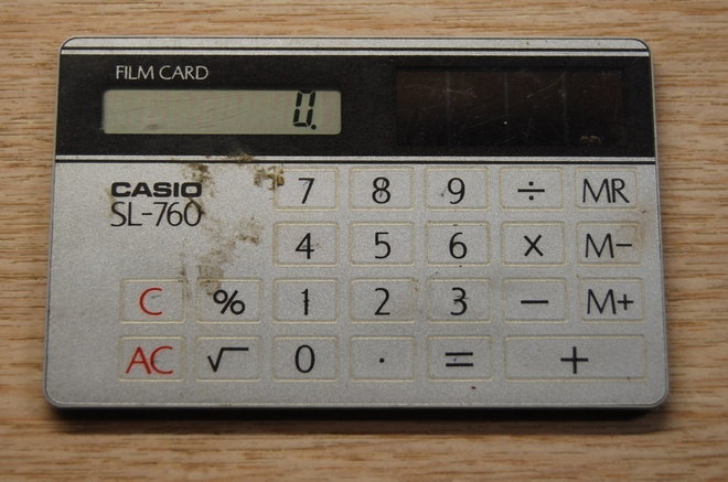 Vintage Casio SL-760 SRB Solar Powered Calculator 1980's