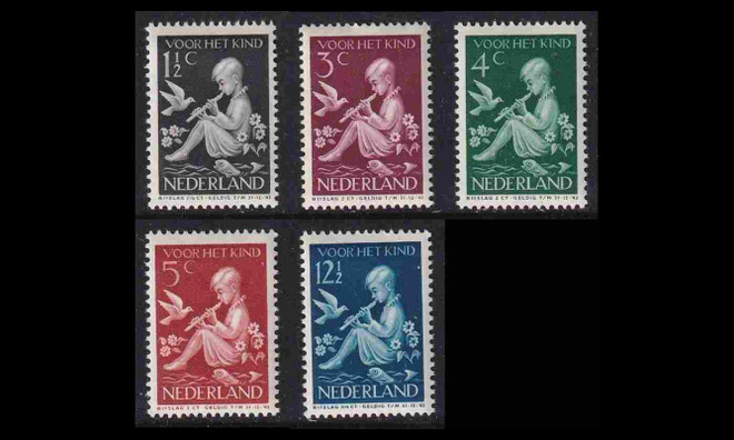 Alankomaat 322-6 * Voor het Kind (1938)