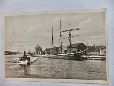 VANHA Postikortti Oulu 1930-l Laiva Freja ym
