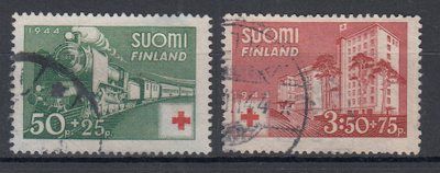 1944 Punainen Risti pyöröleimattu