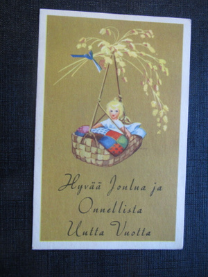 Hyvä Joulua ja Onnellista Uutta Vuotta. Wendelin.Postikortti