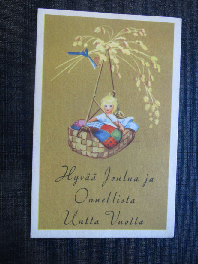 Hyvä Joulua ja Onnellista Uutta Vuotta. Wendelin.Postikortti