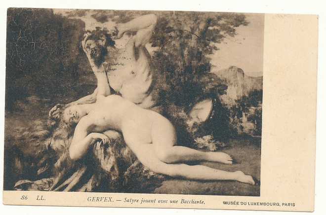 GERVEX -Alaston nainen - vanha kortti