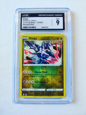 Dialga Evolving Skies Reverse Holo Rare 112/203 CGC 9