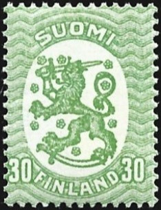 1923 M-17 Saarinen 30 p kellahtavanvihreä ** LaPe 100 b A