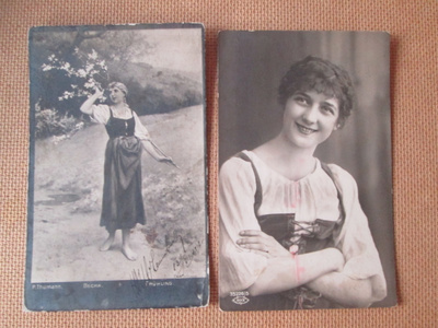 kaksi vintage valokuvakorttia  1900-luku alku