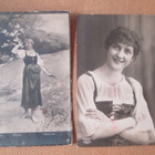 kaksi vintage valokuvakorttia 1900-luku alku - pikkukuva 1