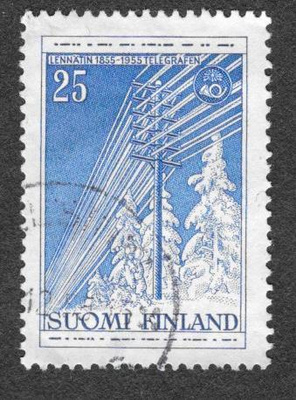 Lennätin 100v 1955 25mk (LAPE 452) O