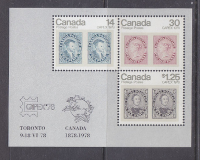 Kanada 1978 Näyttelyblokki postituoreena.