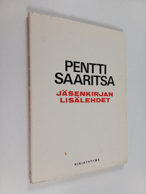 Pentti Saaritsa : Jäsenkirjan lisälehdet