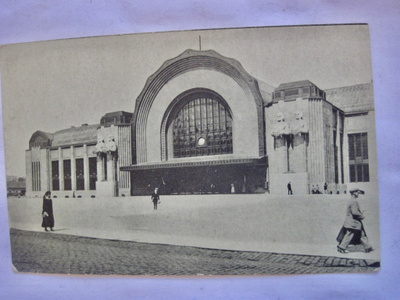 VANHA Postikortti Helsinki Rautatie Asema 1920-l