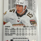 Anton Lundell 24-25 Fleer Ultra #53 Rainbow Foil - pikkukuva 2