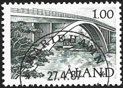 Åland 1987 Färjesundin silta EP Lape 023 alareuna LOISTO