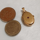 Upea punainen kivi vintage Medaljonki riipus - pikkukuva 2