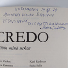 Credo : mihin minä uskon (tekijän omiste) - pikkukuva 3